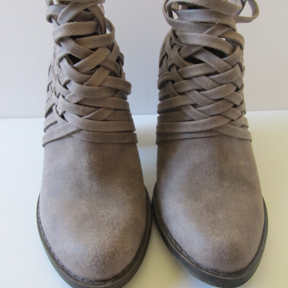 Fergalicious Stone Gray Ankle Booties